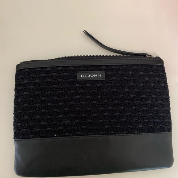 St. John black woven clutch - Picture 5 of 6